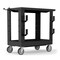 Luxor 32" x 18" Heavy-Duty Industrial Cart - One Flat Shelf, One Tub Shelf with Ladder Holder, Storage Hooks, and Spool Holder EC21-NDUST-B - alternate 1